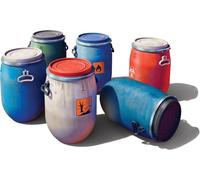 Mini Art 24004 1:24 Fûts en Plastique 100L - Reproduction fidèle, modèle réduit, kit Plastique, Bricolage, Loisirs créatifs, Collage, kit modèle, à Assembler, Non Peint