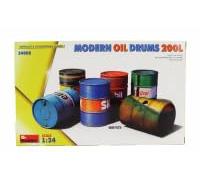 Mini Art 24008 1:24 Tonneau à Huile Moderne 200L - Reproduction fidèle, modèle réduit, kit Plastique, Bricolage, Loisirs créatifs, Collage, kit modèle, à Assembler, Non Peint