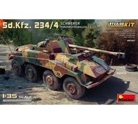 MiniArt Balai blindé 35427 1:35 SD.Kfz 234/4 - Réplique fidèle à l'original, modélisme, kit de Construction en Plastique, Bricolage, Loisirs, Collage, kit de modélisme, Assemblage, Non laqué