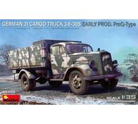 Maquette Camion German 3t Cargo Truck 3,6-36s Early Prod. Pmq-type |miniart|3544