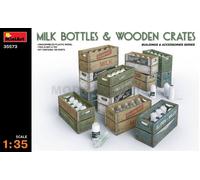 Mini Art 35573 1/35 Bouteilles De Lait Et Caisses En Bois