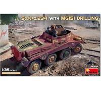 MiniArt Maquette 1:35 SD.Kfz.234 m MG151 Drilling – Réplique fidèle, kit plastique à assembler 40014