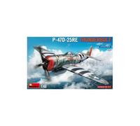 MiniArt 48001 1:48 P-47D-25RE Thunderbolt ADV.Kit réplique fidèle à l'original, modélisme, kit de construction en plastique, bricolage, loisirs, collage, modélisme, à assembler, non peint