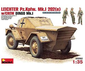 Mini Art Véhicule 35082 1:35 DT. Lt. PzKpfw. MkI 202e Dingo (3) -Reproduction fidèle, modèle réduit, kit Plastique, Bricolage, Hobby, Collage, kit modèle, à Assembler, Non Peint, Multicolore