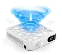 Mini Aspirateur à Poussière d'Ongles sans Fil 6000 TR/Min, Rechargeable, 30 Filtres, 10 Vitesses, Silencieux et Portable
