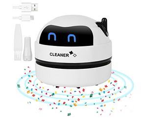 Mini Aspirateur de Table, USB Rechargeable Aspirateur de Bureau Poussière, Portable Mini Aspirateur de Bureau pour Table Bureau Coussin Voiture Clavier, Ramasse Miette, Cadeaux pour Les Enfants