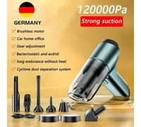 Mini aspirateur de voiture sans fil,nettoyeur de bain,maison et voiture,tourisme,livres de clavier,120000Pa,3 en 1 - Type Green 120000Pa Set 2 #A