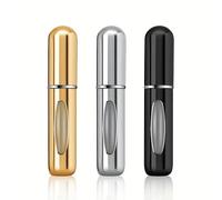 Mini atomiseur de parfum rechargeable en aluminium, atomiseur de parfum de voyage 5 ml, distributeur de parfum portable, étui de parfum rechargeable Rugg 1pcs Silver