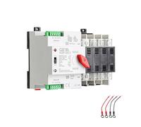 Mini ATS Interrupteur de transfert automatique Contrôleur de type électrique ATS Max 63A 4POLES 220V Montage sur rail DIN(4P 63A AC220V)
