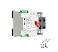 Mini ATS Interrupteur de transfert automatique Double alimentation ATS 2P 63A Type rail DIN(2P-63A-AC220V)