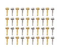 Mini Attaches Parisiennes 6mm, 40 Pièces Métal Laiton Rond Doré Argenté, Fixations pour Papier Electroplacage - Finition Brillante, Résistance Antirouille, Idéal Scrapbooking et