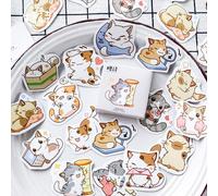 Mini Autocollant En Papier Mes Vilains Chats, Étiquette De Décoration Pour Album Journal Intime, Scrapbooking, Kawaii, Papeterie, Diy Bricolage, 45 Pièces/Boîte