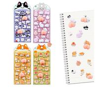 Mini autocollants animaux, décoration polyvalente, PVC, ensemble d'autocollants animaux surélevés 3D, autocollants de journal de bricolage, longue durée, pour scrapbooking, journaux, planificateurs