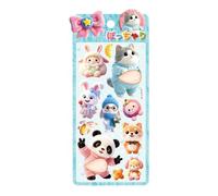 Mini autocollants en silicone en forme d'animal - Petits autocollants surélevés pour ordinateur portable - Pour tasses à eau, guitares murales, valises, bagages, carnet, enveloppes, lunettes, tablette