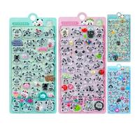 Mini Autocollants Gonflants 3D - 4 Pièces Décalcomanie Panda Mignon - Autocollants Scrapbooking En Relief 3D,pour Coque Téléphone, Carnet, Scrapbooking, Journal, Agenda, PC Portable, Gourde, Adultes