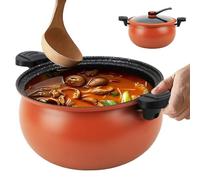 Mini autocuiseur, casserole de pression de chauffage rapide à capacité avec poignées verrouillage, micro-stockpot multifonction antiadhésif pour le gaz, induction, poêles électriques, r