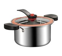 Mini autocuiseur, castreuse en acier inoxydable de 3, 5 L, poignées de verrouillage et couvercle transparent pour le gaz et induction