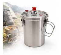 Mini Autocuiseur Portable 1000 Ml, Léger Et Idéal Pour Le Camping, En Acier Inoxydable 304, Avec Soupape De Sécurité 50 Kpa. Parfait Pour Les Voyages, Randonnée Et Le Trekking