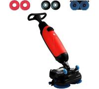 Mini autolaveuse automatique de qualité professionnelle, machine de nettoyage de sols sans fil ultra-compacte et portable pour la maison, le bureau, les salles de bains et les petits espaces. Red