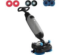 Mini autolaveuse automatique de qualité professionnelle, machine de nettoyage de sols sans fil ultra-compacte et portable pour la maison, le bureau, les salles de bains et les petits espaces. Grey