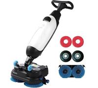 Mini autolaveuse électrique sans fil, ultra-compacte et portable, de qualité professionnelle, autonomie de 90 à 120 minutes, largeur de nettoyage de 43 cm (16,9 pouces) pour carrelage, parqu