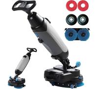 Mini autolaveuse sans fil Power Wireless Mini ProGrade ultra-compacte et portable, autonomie de 2 h, largeur de 43 cm (17 po), idéale pour les carrelages de salle de bain et les sols scellés