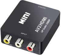 Mini Av Rca Cvbs Vers Hdmi Vidéo Audio Convertisseurs Adaptateur Support 720 1080P Pour Caméra, Xbox 360, Ps1, Ps2, Wii, N64, Gamecube, Snes, Nes, , Lecteur Dvd, Vhs[Z2]
