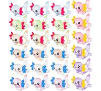 Mini Axolotls en Résine, 32 pcs Figurine Miniature Figurine Lumineuse, Brillent dans Le Noir Petites Figurines reloques Axolotl, Décorations pour Bricolage Jardin Maison de Poupée Plantes en Pot