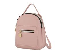 Mini Backpack Purse - PU Leather Mini Backpack For Women | Casual PU Leather Backpacks For Teen Girls With Zipper Pockets | 18x6x20cm Red Black Brown Gray Pinkish - For Shopping Dating Work Comm