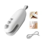 Mini Bag Sealer, 2025 Upgrade rechargeable Handheld Vacuum Seal Bags for Food, for Plastic Bag Snack Bags Food Storage (White)