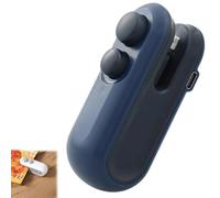 Mini Bag Sealer with Cutter and Magnet, Rechargeable Mini Bag Sealer, Rechargeable 2 in 1 Heat Sealer, Portable Vacuum Heat Sealing Machine for Snacks, Chips, Food Freshness Storage (Blue)