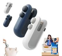 Mini Bag Sealer with Cutter and Magnet, Rechargeable Mini Bag Sealer, Small Household Portable Snack Plastic Heat Sealing Machine for Snacks, Chips, Food Freshness Storage (MIX)