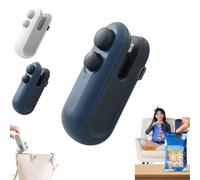Mini Bag Sealer with Cutter and Magnet, Rechargeable Mini Bag Sealer, Small Household Portable Snack Plastic Heat Sealing Machine for Snacks, Chips, Food Freshness Storage (Blue)