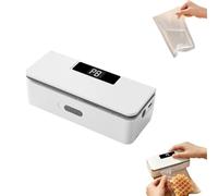 Mini Bag Sealer with Cutter and Magnet,Rechargeable Sealer Machine with LED Power Display,8-Speed Adjustable Handheld Levels Heat Sealer,Bag Resealer for Chips Snacks Mylar Plastic Bags (white)