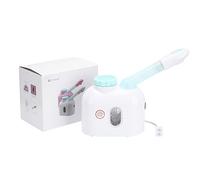 Mini bain de vapeur facial professionnel portable pour soins de la peau avec rotation à 360 degrés et fonction de pulvérisation thermique pour la maison en plastique blanc 16 cm