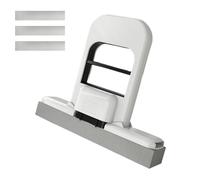 Mini Balai À Franges, Mini Serpillère Éponge De Nettoyage Portable, Usage Humide Et Sec, Petite Serpillère À Presser avec 3 Têtes D'éponge De Rechange, pour Voiture, Fenêtre, Salle Bain, Miroir(B)