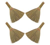 Mini Balai à Main en Paille Vietnamienne, 13cm, Style Rétro | Brosse Naturelle pour Nettoyage Rapide du Plan de Travail, Rangement Facile Tiroir, Usage la Cuisine
