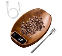 Mini Balance à Café Mini Outil Numérique Précis Portable Avec Écran LCD | Balance À Café Espresso Pour Cuisine Aliments Grains Thé En Vrac Café Pâtisserie Boisson Artisanale Poudre Couleur du bois
