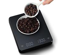 Mini balance à café numérique USB LED 3 kg/0,1 g - Portable - Rechargeable - Avec minuterie - Pour expresso et barista