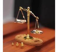 Mini Balance - Design rétro Justice, Structure en de Zinc, Artisanat Miniature détaillé, Taille d'affichage 5 x 2 x 4,5 cm | Décoration pour Maisons de s, salles de Classe, Cuisines, cha