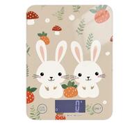 Mini balance numérique de voyage 5 kg/5 g facile à nettoyer avec 4 unités pour perte de poids Expresso (piles non incluses) Beige Bunny Strawberry Rabbit