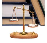 Mini Balance Scales, Retro Science Toy Set, Collectible Model with Functional Weights, Metal Material Detailed Finish, Educational Accessory, Scale for Classroom School Living Room Den Kitchens