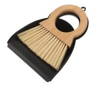 Mini Balayette et Pelle à Poussière de Bureau, Manche Bambou | Kit Peu Encombrant, Poils Souples et Relevé, pour Coins, Table et Surfaces en Bois