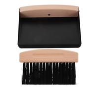 Mini Balayette et Pelle à Poussière de Table, Flexible, Bois Foncé | Bureau, Clavier et Intérieur Auto, Brosse Multifonction, Facile à Utiliser, Enlève Poussière et Débris