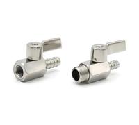 Mini Ball Valve 304 Stainless Steel Sanitary 8/10/12mm Hose Barb 1/8 1/4 1/2 3/8" BSP Male Female Threaded 2 Way Ball Valve(1/2",10MM_FEMALE)