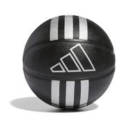 adidas Unisex 3-Stripes Rubber Mini Basketball, Black/Silver Metallic, 3