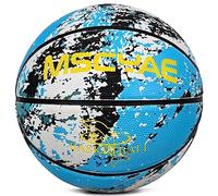 Mini ballon de basket taille 3 pour enfants, ballon de basket d'extérieur en caoutchouc bleu camou 3