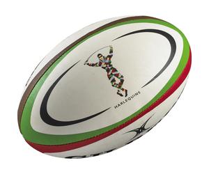Mini ballon de rugby Gilbert Harlequins (taille 1) Blanc Taille 1