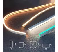 Mini bande Led étroite en Silicone, Tube néon Flexible et étanche, décoration d'armoire, ruban lumineux 4/6/8Mm, diffuseur de canal de Gel de silice Neutral White