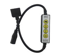 Mini bande lumineuse LED, 4 touches, simple et double couleur, RGB RGBW CCT, contrôleur de gradation 5-24V(Dual color 4-key dimming DC head)